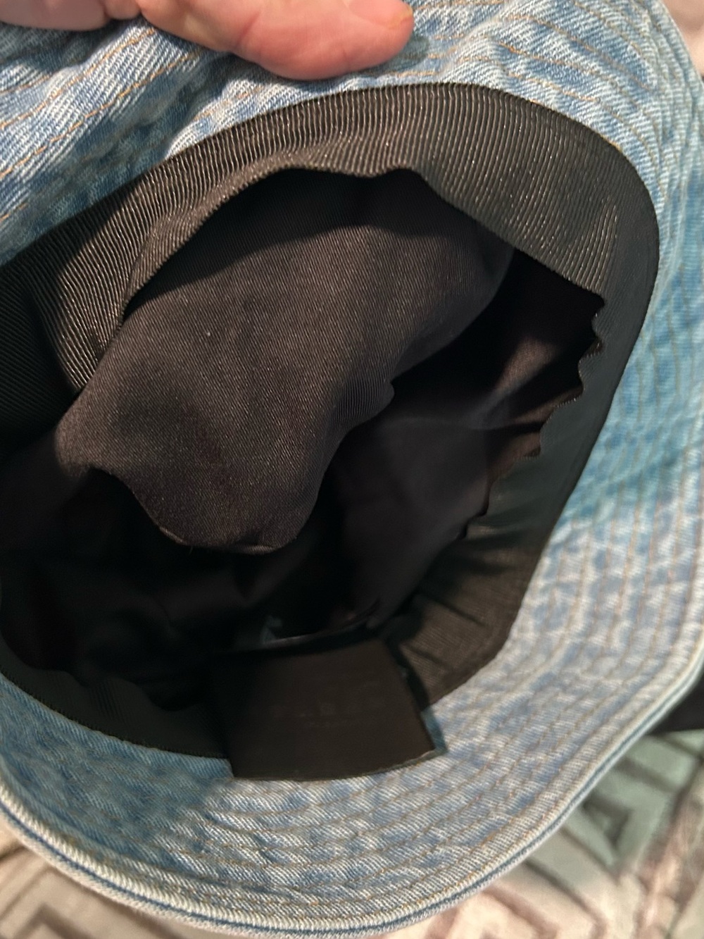 Prada Light Blue Denim Bucket Hat - Picture 7 of 8